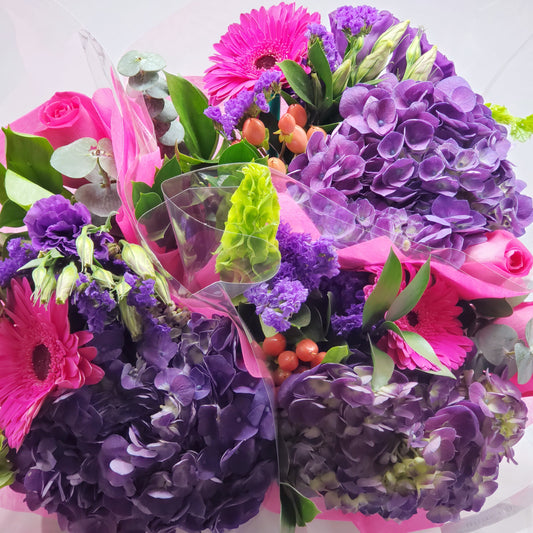 Mixed Bouquet Pack - Purple/Dark Pink